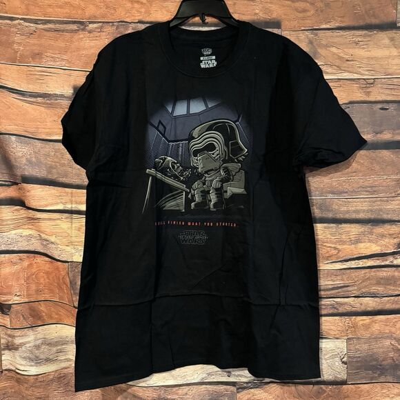 Star Wars Kylo Ren Funko Pop XL Tee Black "Finish What You Started" Shirt - Picture 1 of 8